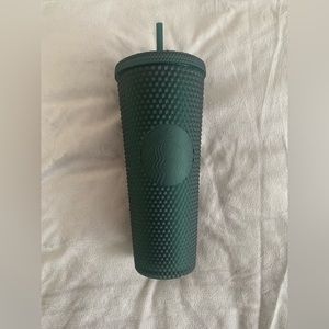 Starbucks matte green studded tumbler